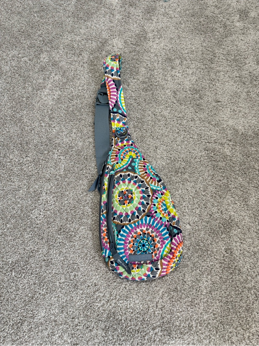 Vera Bradley Teal Multicolor Mosaic Crossbody Sling